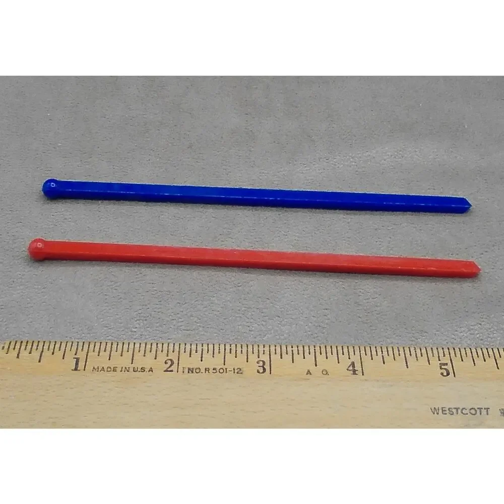 Tedd's Landing Shamokin Dam PA Swizzle Stick Lot of 2 Blue & Red Vintage